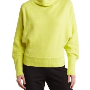 DKNY Vibrant Lime Crew Neck Sweater with  mini crystals on the front.